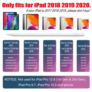 Tablični Dotik, pisalo Za Ipad 2018 2019 2020 Pisalo Za iPad Pro 11 za 12,9 s Palm Zavrnitev pero Za Tablični računalnik Apple Svinčnik 2 Ponaredek