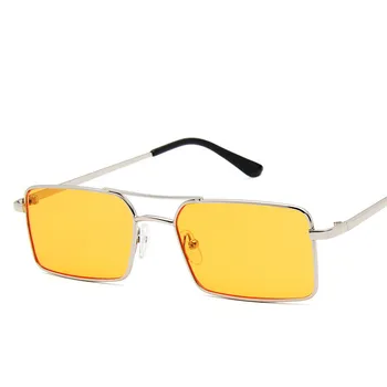Higodoy Kovinski Kvadratek sončna Očala za Moške Moški Retro Kovinski Okvir Rumeno Rdeče Vintage sončna Očala za Ženske