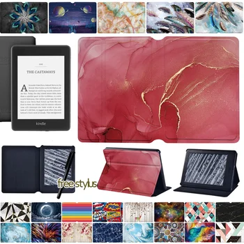 Za Amazon Kindle (10. Gen) 2019 Sprostitev PU Usnja Flip Stojalo za Tablične Kritje Modni Vzorec Tiskanja Zaščitna torbica + Pisalo