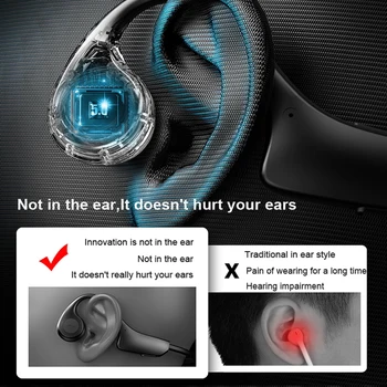 Kostno Prevodnost Slušalke Nepremočljiva IPX5 Sweatproof Šport na Prostem Čepkov Bluetooth 5.0 z MIKROFONOM za Prostoročno Slušalko