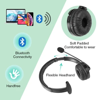 BH-M10B Brezžična tehnologija Bluetooth Hrupa-Preklic priključene so Slušalke za 2 naprave Bluetooth Nad Glavo W/Mic Za Kamiondžija Vozniki PS3