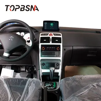 TOPBSNA Android 10 Avto DVD Predvajalnik Za Peugeot 307 2007-2011 WIFI, GPS navigacija multimedia 1 din avtoradia, stereo zvokom v Video Auto RDS