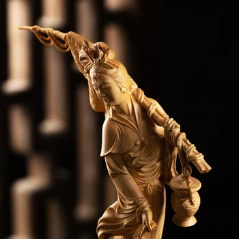 Kitajski Kulturi Kip Lepoto Ribolov Šimšir Carving Značaj Lesa Kip Doma Dekoracijo Značilnosti Kitajskega Okraski