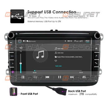 4Core 2G+32 G 2din Android 10 avtoradie GPS Multimedia Player Za VW/Volkswagen/Golf/Passat/b7/b6/Škoda/Sedež/Octavia/Polo/Tiguan