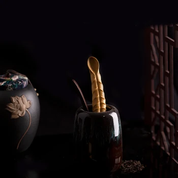 Kitajski Zen Čaj Žlico Čaja Lopato Kung Fu Čaj Slovesnosti Čaj Žlico Zbirka Ročaj Lesa Kip Šimšir Carving Doma Dekor