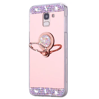Za Samsung Galaxy S10 Plus J6 J4 A6 2018 S8 S9 Primeru Ogledalo Zvonil Telefon odbijač zadnji pokrovček Za Galaxy A30s A20 A70 Opomba 10 9 8 primeru