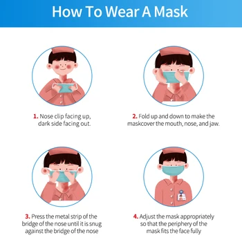 Roza Bela 3 Plast Otrok Maska za Dihanje Razpoložljivi Fant Dekle Otroci Masko Anti-bakterijske Dustproof Zaščitne Maske za Zdravstveno Nego