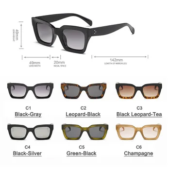 Retro Kvadratnih Sončna Očala Ženske Luksuzne Blagovne Znamke Unisex Majhen Okvir Očala Trend Divje Očala