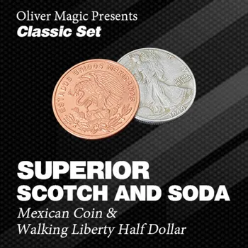 Vrhunsko Viskija in Soda Mehiški Kovanec (Dvojno Zaklepanje), ki jih Oliver Magic - Klasični Nabor čarobno trkcks kovanec