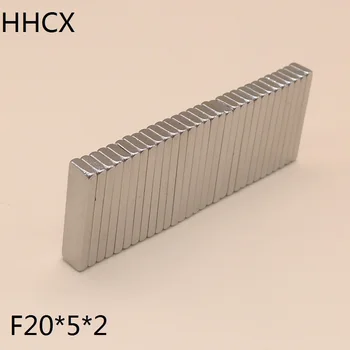 50pcs/veliko Blok magnet 20x5x2 N35 Magnet 20*5*2 Magneti 20 x 5 x 2