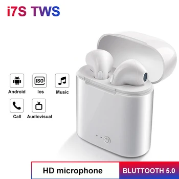 I7s TWS Brezžične slušalke Bluetooth 5.0 Slušalke Z Mikrofonom Slušalke Gaming Slušalke Za Telefon iPhone Xiaomi Samsung Huawei oppo