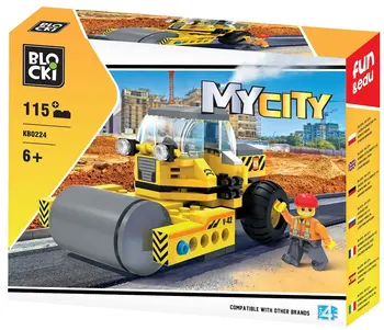 Gradbeništvo igrača za MyCity zbirka steamroller, s 115 bloki za otroke, da ustvarijo svoje mesto.