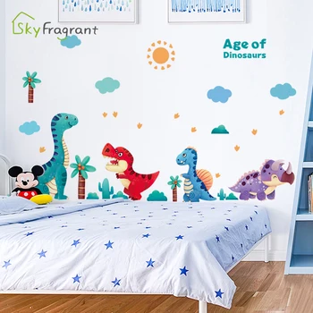 Risanka stenske nalepke dinozaver dobi nalepko domov samolepilne otroci soba dekoracijo fantje spalnica dekor dnevna soba stenski dekor