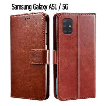 Funda Za Samsung Galaxy A51 Primeru SM A515FN A515X Flip Denarnice, Usnjeni Zaščitni Lupini Ohišje Za Samsung 51 5 G Pokrov Knjiga Coque