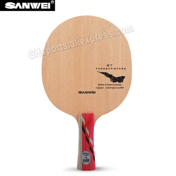 Sanwei J-7 Obrambni (J7, 7 Vložkom Tudi Les, Lahka Teža, DEF) Namizni Tenis Lopar Blade Ping Pong Nrt Veslo