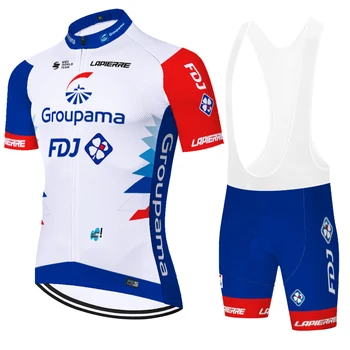 2020 ekipe fdj kolesarski dres 2020 Dihanje kolesarski bib hlače 20 gel blazinico kratek rokav conjunto ciclismo masculino