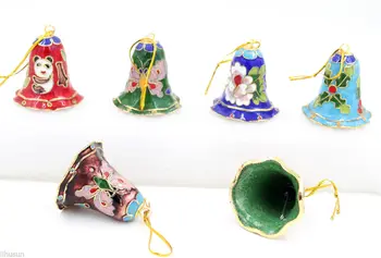 Zbirateljstvo 10pcs Kitajski Ročno Cloisonne/Emajl Bell Ornament Čare Dekor