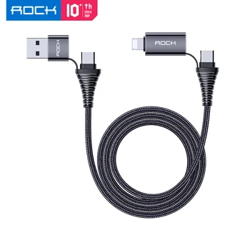 ROCK USB C Tip Kabla C do Strela Podatkovni Kabel PD Hitro Polnjenje C C Podatkovni Kabel USB Kabel za Polnjenje Za iPhone Laptop Sinhronizacija žice