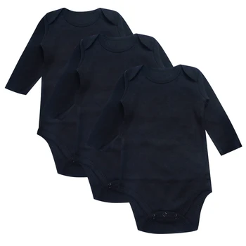 3PCS/Veliko Baby Bodysuits Oblačila z Dolgimi Rokavi barva bela in črna Novorojenčka Unisex Fantje Dekle Poletje Dojenčka Jumpsuit