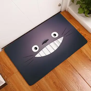 Flanela anti-slip preproge Totoro mačka srčkan živali natisnjeni Pravokotne Mat 40*60 cm Vhod Doormats Stroj Kuhinja Tla, Kopalnica