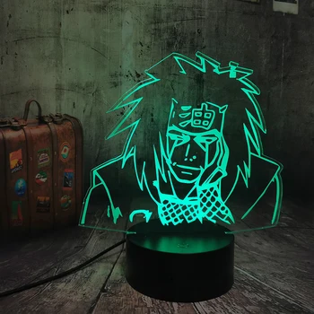 Kul Anime Naruto Slika Naruto Uzumaki Uchiha Sasuke 3D LED Nočna Lučka Multicolor RGB Spalnica Dekor Otroci Božič lučka Igrače