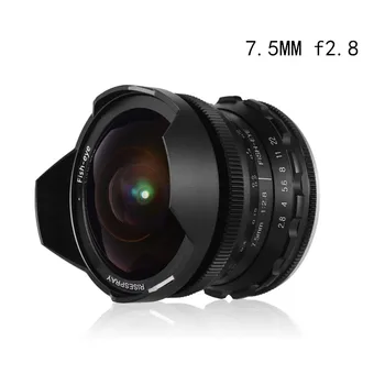RISESPRAY Objektiv Kamere 7,5 mm f2.8 fisheye objektiv 180 APS-C Priročnik Fiksni Objektiv Za Fuji FX Gori, Vroče Prodaje Brezplačna Dostava J