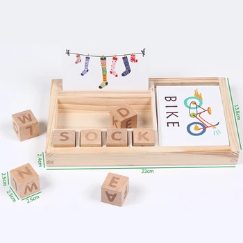 Les Črkovanje Besede, Igre Otroci Zgodaj Izobraževalne Igrače Za Otroke, Otroška Kognitivne Puzzle Kartico Darilo Montessori Izobraževanje Igrače