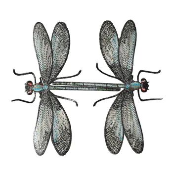 1 kos dragonfly Tkanine Obliži Šivanje za Vezenje Aplicirano Značke Oblačila Majica vrečke Popravila Okrašena Obliži Obrti Šivanje