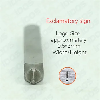 3 mm Exclamatory/Vprašanje/Pika/Full stop/Colon/Vejica/Podpičje prijavite Kovinski nakit Jekla udarec žig