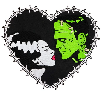 Verodostojno Univerzalno Frankenstein Pošasti & Nevesta Srce Železa Na Zadnji Popravek Novo Tiskanje Oblačila Tee Majica