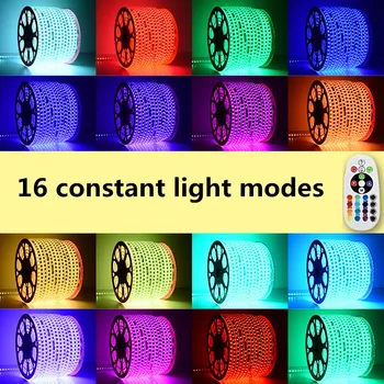 Tuya WIFI 220V led trakovi, pisane luči stropne luči trakovi RGB prilagodljiv rgbw svetilke 5050 SMD Nepremočljiva Prostem vrt lučka