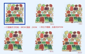 1 meter tanko bombaž navaden tkanina z ročno poslikane sadje tkanine za ročno DIY, gospodinjski, vrečko CR-868