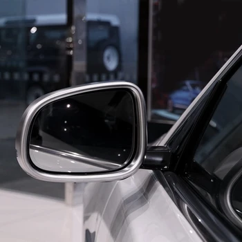 Zunanje Strani Rearview Mirror Okvir Trim za Jaguar XE 15-16 / XF 11-16 in XJ/XJL 2010-2016 Avto Dodatki