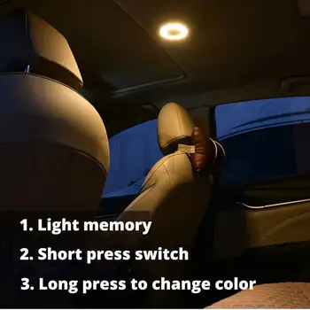 Avto Notranjost Debla Lahki Prenosni Led Streho Branje Svetlobe Magnet Dotik Tip Nočna Lučka Za Brezžični Ceiliing Lučka Trunk Dome Luč