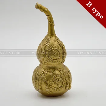 Kitajski Feng Shui wu lou Lu Hu Baker Gourd Amulet Medenina ZA Zaščito Dobrega Zdravja Vintage dom dekoracija dodatna oprema