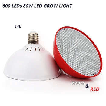 (4pcs/Veliko) 800 Led Grow Light 80W E27 E40 Celoten Spekter Rastlin Svetilke Za Notranjo Vrtne Rastline Vegs Hydroponic Sistem Rastlin Svetlobe