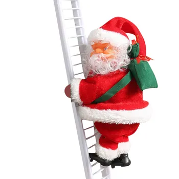 40# Božični Okraski, Santa Claus Električni Plezanje Viseči Okras Božič Igrače, Okraski Za Božično Drevo, Lepo Darila