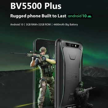 Blackview BV5500 Plus IP68 Vodotesen Pametni telefon Robusten, 4G Mobilni Telefon 3GB 32GB Android 10.0 5.5