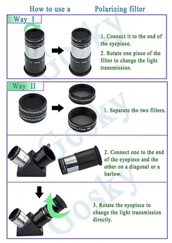 1.25 Palčni Spremenljivka Polarizirajočega Filter No3 za Teleskopi & Okular - Postopoma Slabi Pogled - Povečuje Kontrast - Zmanjšanje
