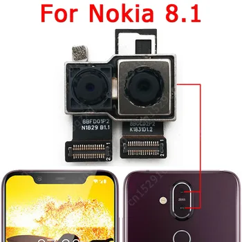 Original Kamera Zadaj Za Nokia 8.1 X7 Zadnji Ogled Glavnih Velika Hrbtna Stran Modula Kamere Flex Kabel Nadomestni Rezervni Deli