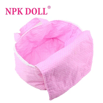 NPKDOLL rodi punčko odejo, Lutke, Dodatki Otroci Igrače Za 10 inch Slicone Prerojeni Baby Doll rožnato blazino, košaro DIY lol