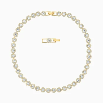 Modni nakit SWA novo ANGELSKI ogrlica očarljivo krog okras zlato ogrlico ženske trend romantično luksuzni nakit darila