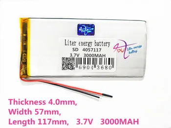 4057117 3,7 V 3000mah Litij-polimer Baterija z Zaščito Odbor Za PDA Tablični RAČUNALNIKI Digitalnih Izdelkov