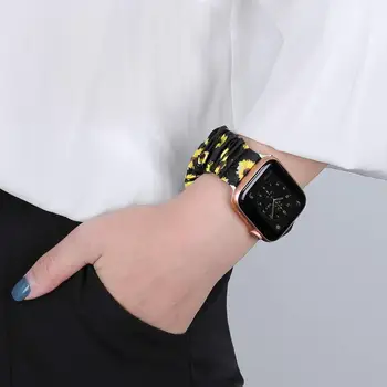Scrunchie Trak za Apple watch band 44 mm 40 mm iWatch razredi 38 mm 42mm ženske watchband pasu correa zapestnica za serijo 6 5 4 3