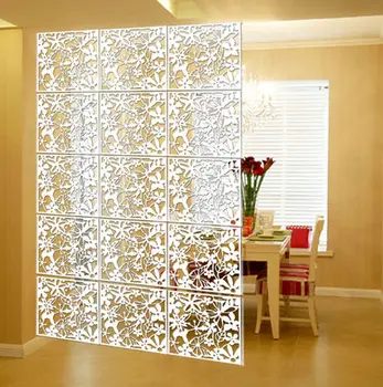 Visi stenske plošče soba divider moda votlih cvet mode okno zložljiv zaslon ozadje Zložljive ščit 40 CM*40 CM