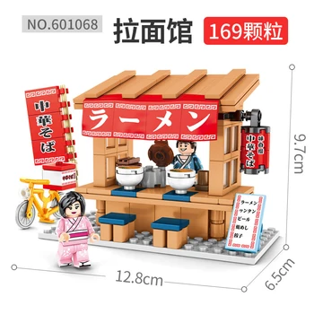Japonski Slog Mini Street View Shop, Trgovina Modelov Izobraževalnih gradniki Igrače za Otroke DIY Darilo za Rojstni dan Sembo Majhne Opeke