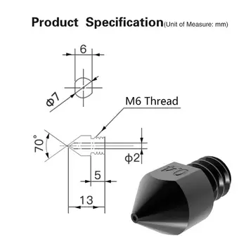 SIMAX3D MK8 Kaljenega Jekla Orodje Visoke Temperature Odporen 3D Tiskalnik Šobe 0,4 mm/1.75 mm za Makerbot Creality CR-10 Edaja 3