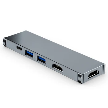 Dual-end Tip-c Moški Dvojni HDMI USB3.1 PD 60 W Docking Station za Prenosnik MacBook Razširitvene Postaje podpira do 10Gbps