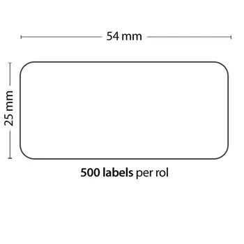 Roll 500 samolepilne etikete velikosti 54 mm * 25 mm * 500 združljivih enot Dymo11352