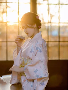 Tradicionalni Japonski Kimono Style Ženske Elegantne Stranka Obleko Yukata Moda Vestidos Dekleta Retro Plašč Kopalni Plašči Cosplay Kostum